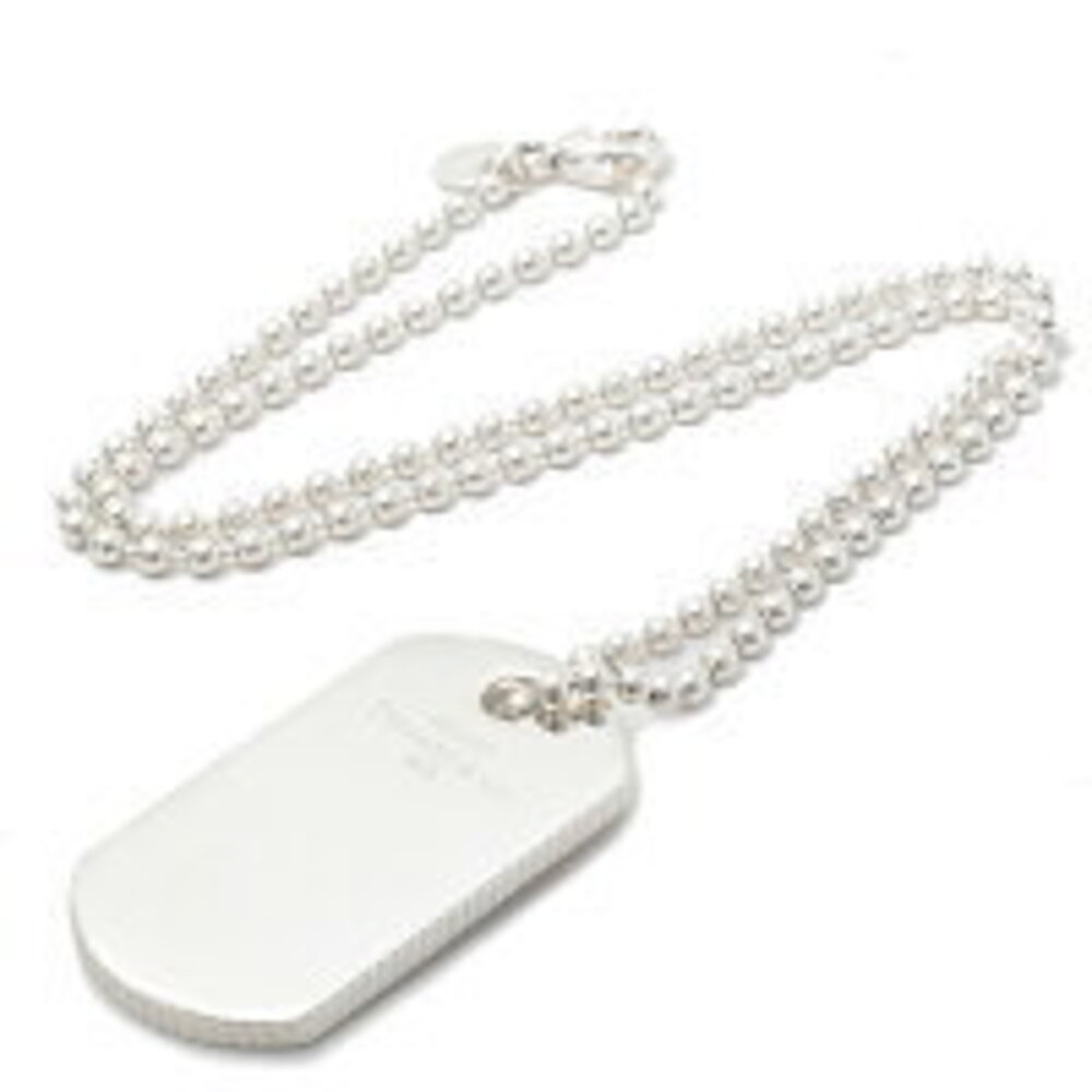 Tiffany necklace coin dog ball chain pendant silver
